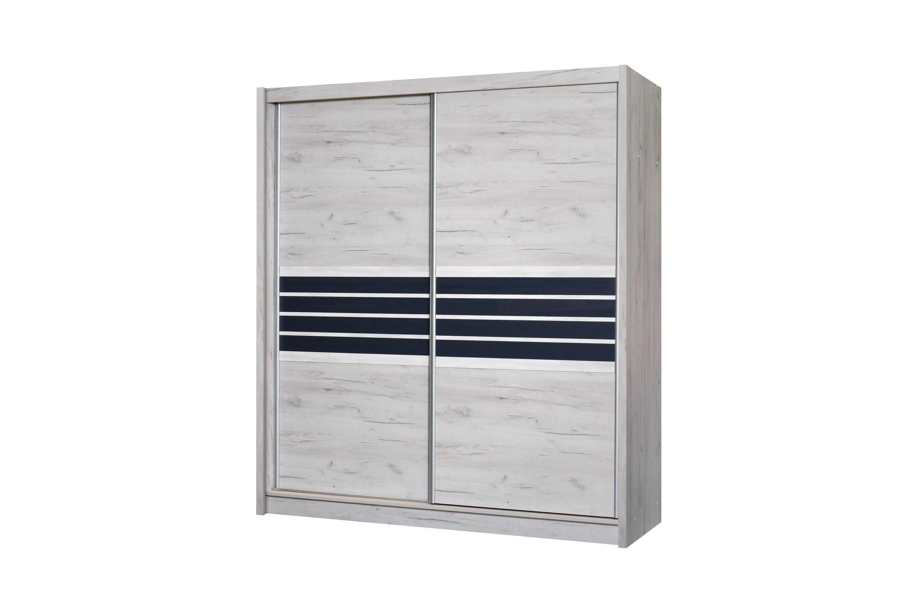wohnli-moebel-suche-800001499980 Wohnli Möbelsuche - SCHWEBETÜRENSCHRANK RIVEN 203/215/61 cm 2-türig Braun