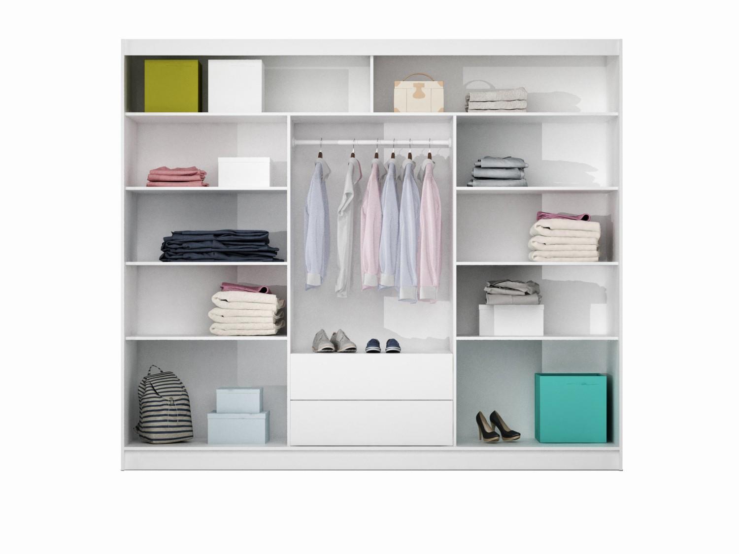 wohnli-moebel-suche-800001499984-1 SCHWEBETÜRENSCHRANK RIVEN 250/215/61 cm 3-türig Braun Holzwerkstoff MASSENO Möbel > Schränke > Kleiderschränke > Schwebetürenschränke Braun