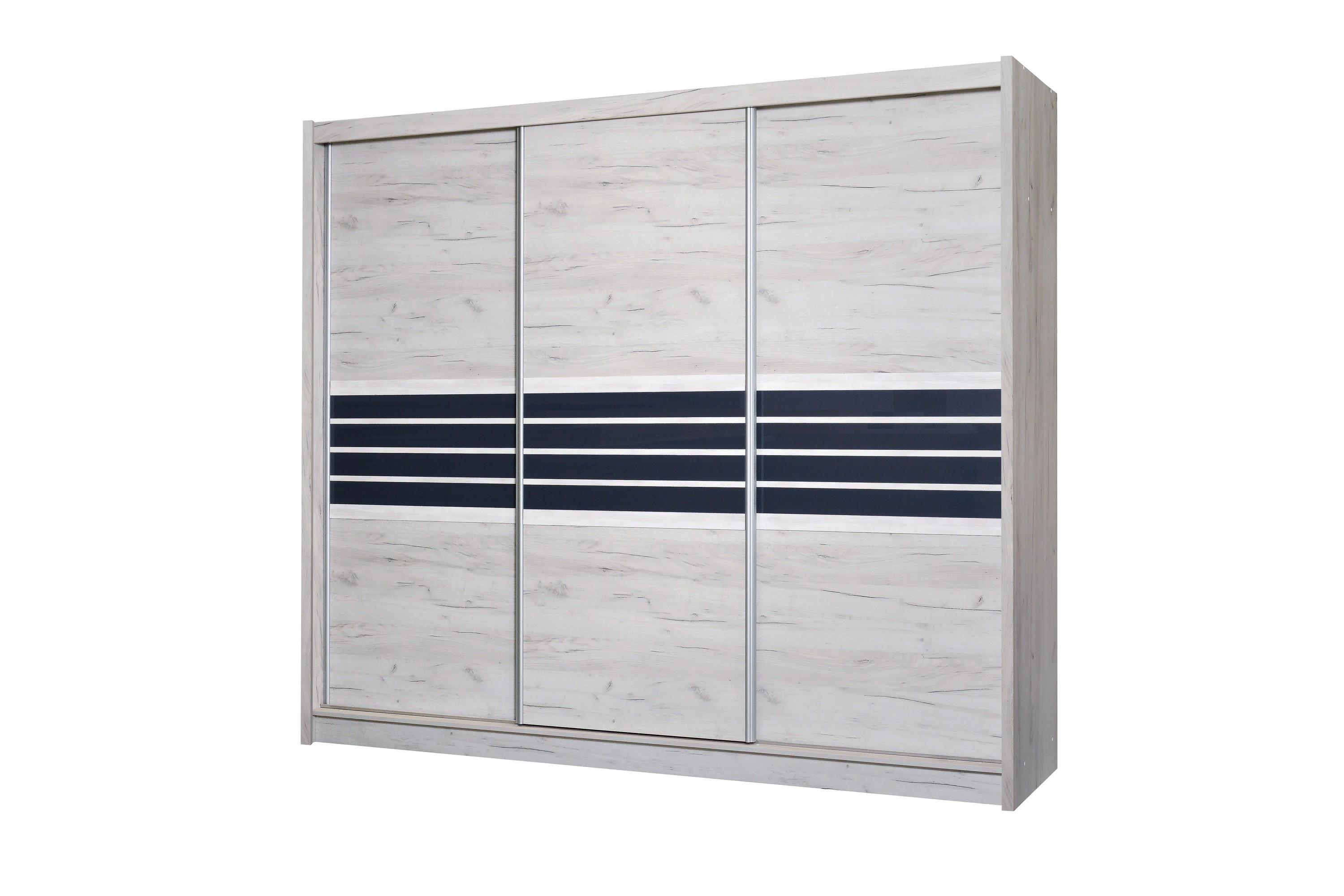 wohnli-moebel-suche-800001499984 Wohnli Möbelsuche - SCHWEBETÜRENSCHRANK RIVEN 250/215/61 cm 3-türig Braun