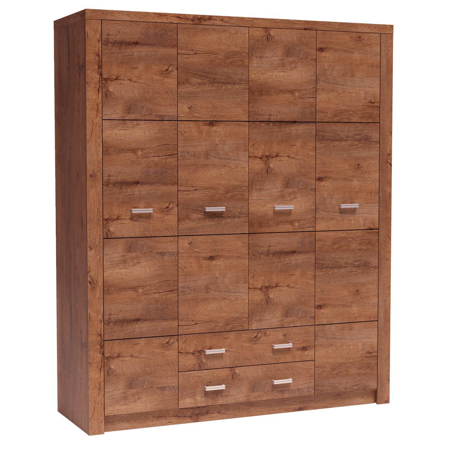 Wohnli Möbelsuche - DREHTÜRENSCHRANK ZERI 178/214/58 cm 4-türig Braun