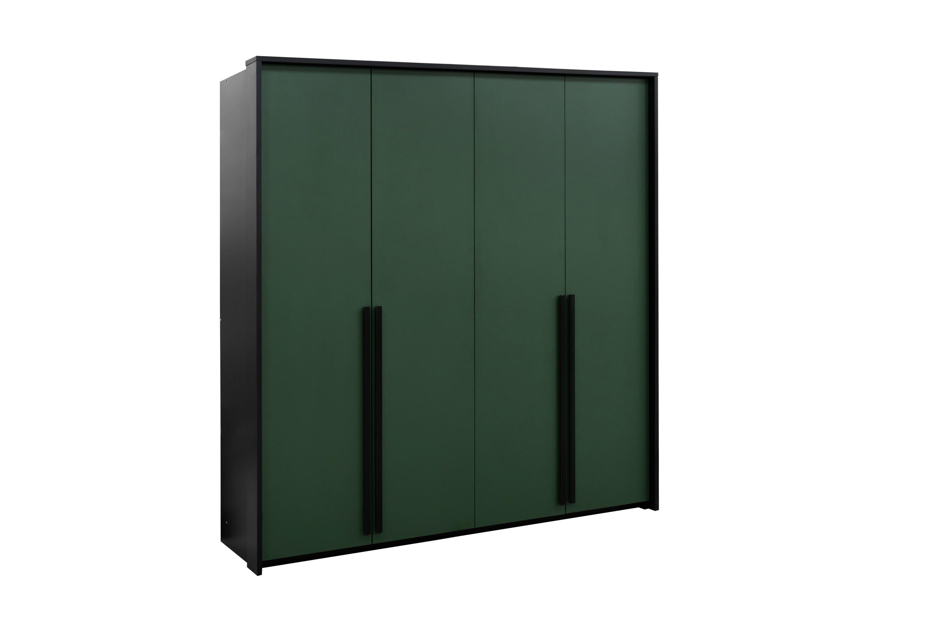 wohnli-moebel-suche-800001500643 Wohnli Möbelsuche - DREHTÜRENSCHRANK AZIR 205/217/65 cm 4-türig Schwarz