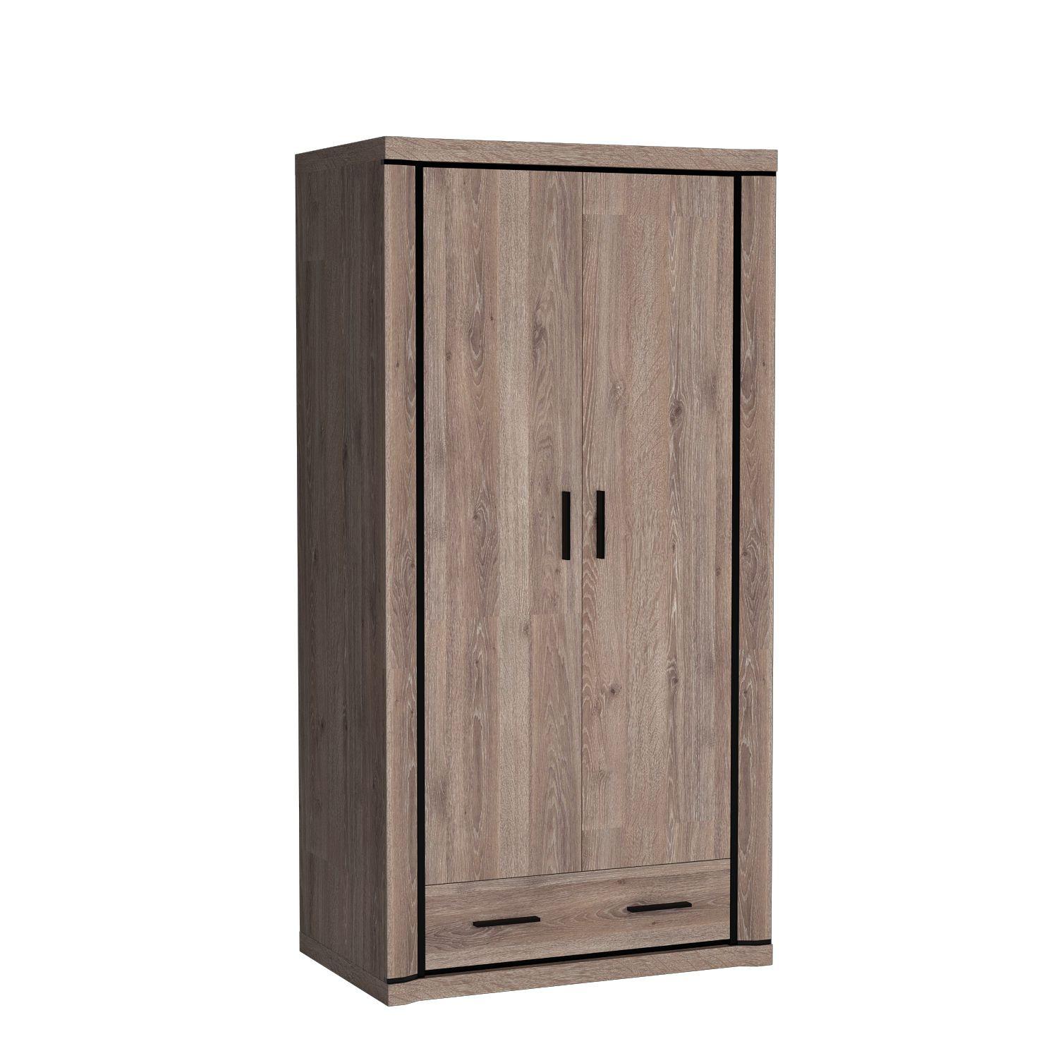 wohnli-moebel-suche-800001500658 Wohnli Möbelsuche - DREHTÜRENSCHRANK MALAGA 97/192/90 cm 2-türig Braun