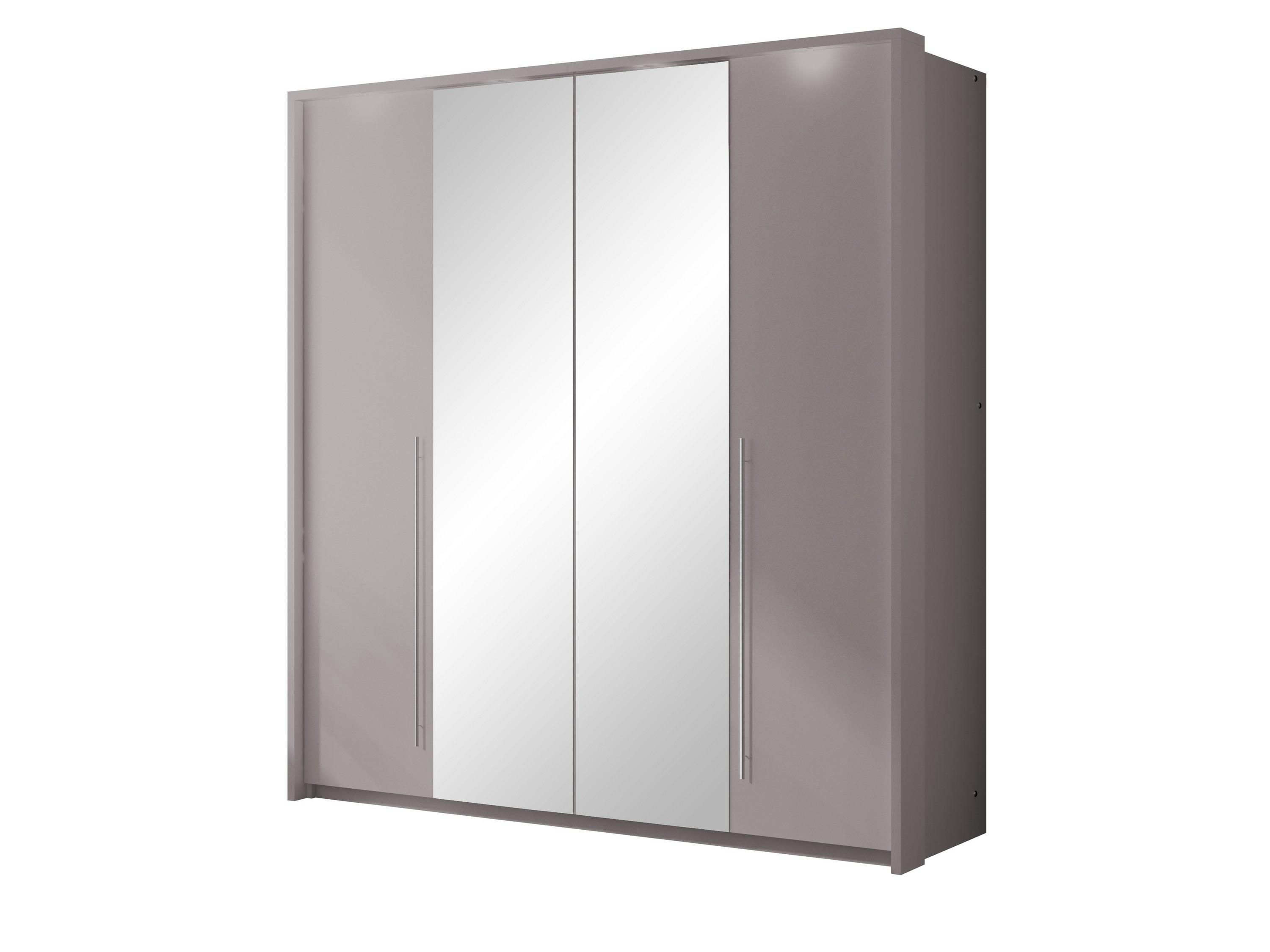 Wohnli Möbelsuche - DREHTÜRENSCHRANK QUINN 209/219/65 cm 2-türig mit Spiegel Braun