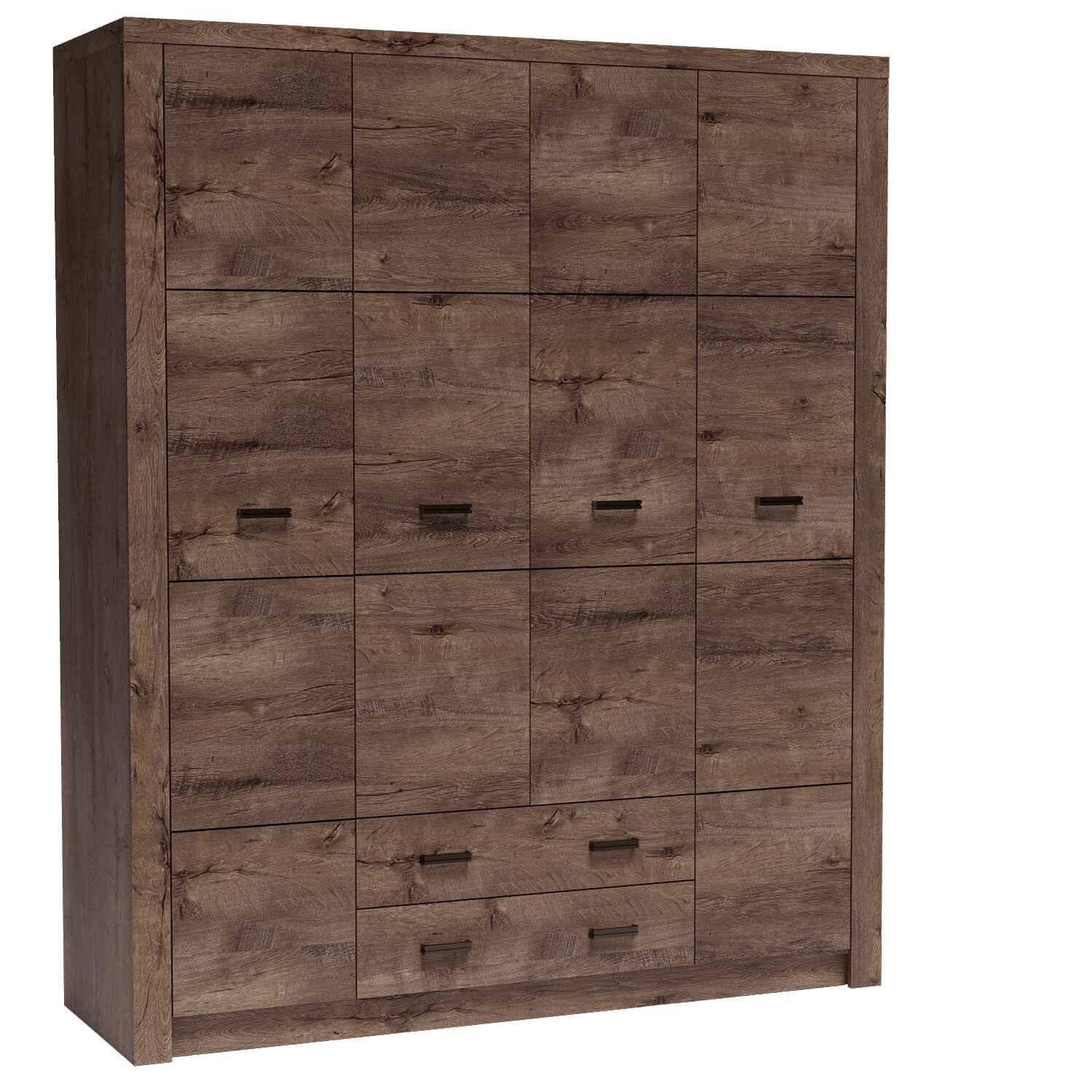Wohnli Möbelsuche - DREHTÜRENSCHRANK ZERI 178/214/58 cm 4-türig Braun