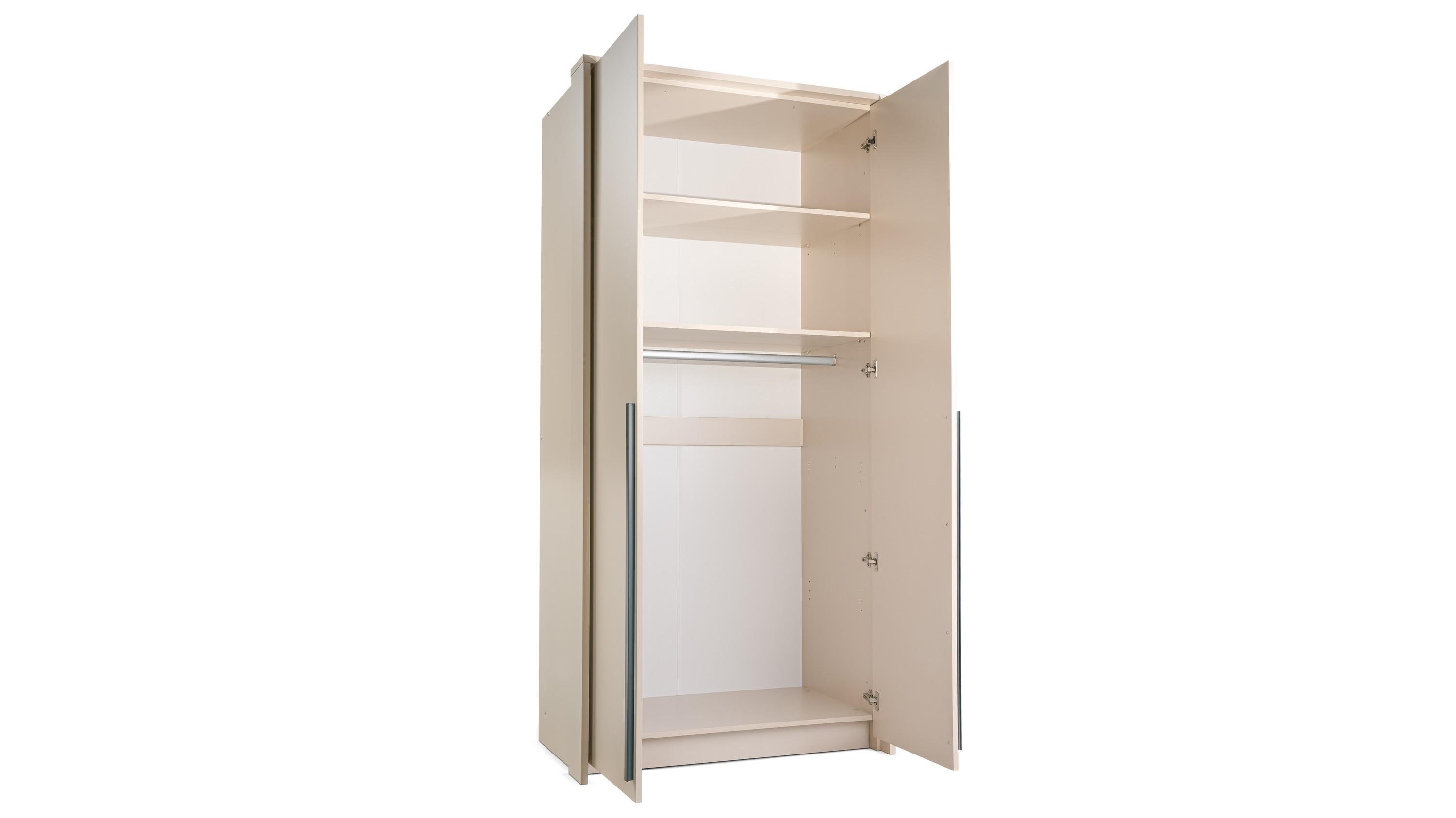 wohnli-moebel-suche-800001500676-1 DREHTÜRENSCHRANK AZIR 105/217/65 cm 2-türig Weiß Holzwerkstoff MASSENO Möbel > Schränke > Kleiderschränke > Drehtürenschränke Weiß