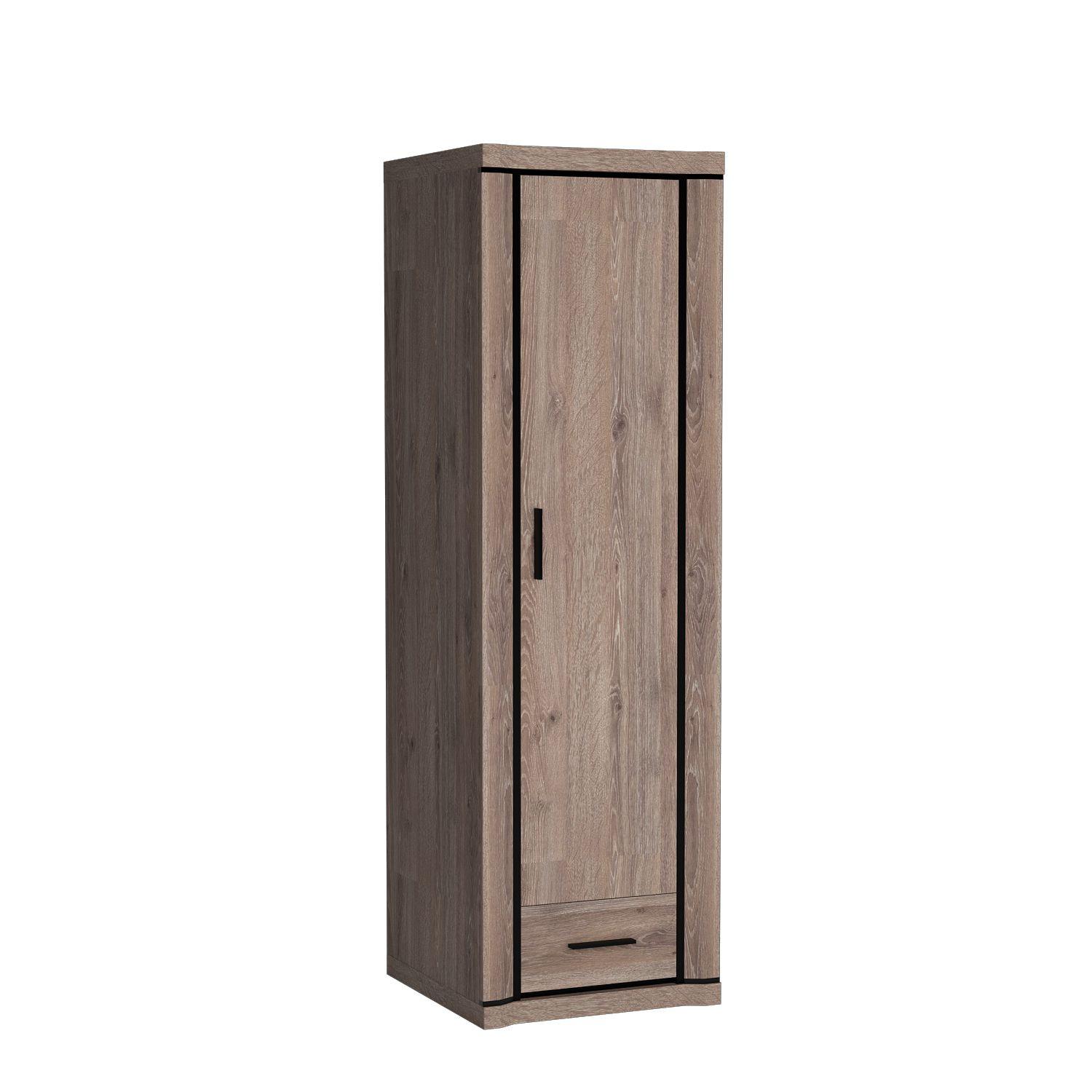 wohnli-moebel-suche-800001500694 Wohnli Möbelsuche - DREHTÜRENSCHRANK MALAGA 58/192/59 cm 1-türig Braun