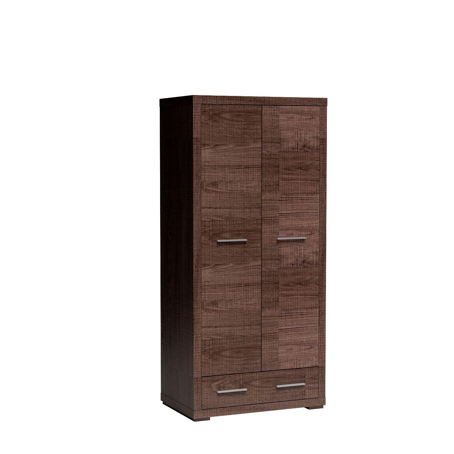 wohnli-moebel-suche-800001500721 Wohnli Möbelsuche - DREHTÜRENSCHRANK SALERNO 88/192/54 cm 2-türig Braun