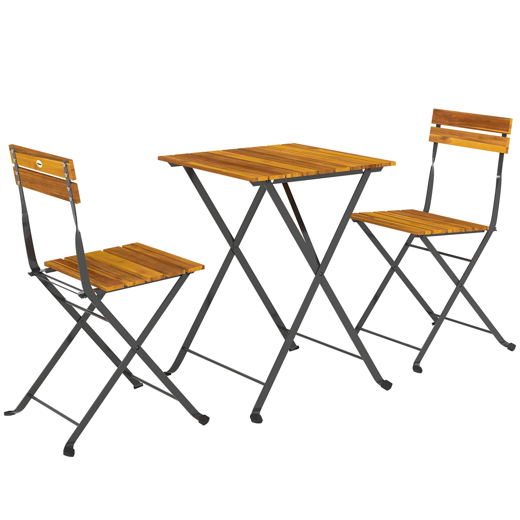 wohnli-moebel-suche-800001510713 Wohnli Möbelsuche - BISTROTISCH-MIT-2-STÜHLEN 3er Set Akazienholz Stahl Teak