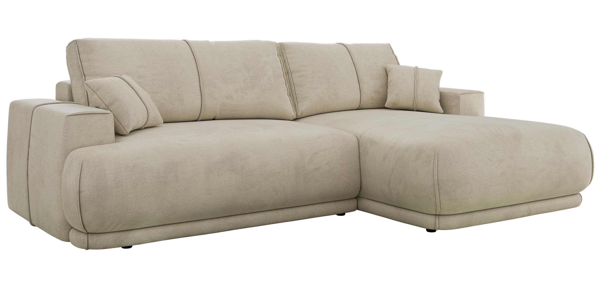 Wohnli Möbelsuche - ECKSCHLAFSOFA RINA L Beige Velvet - rechts