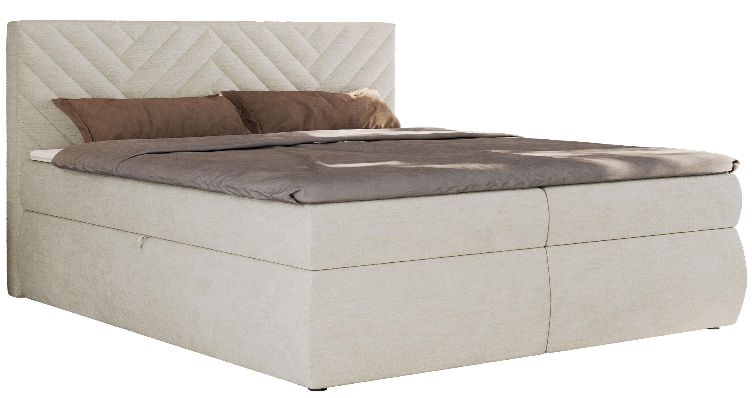 wohnli-moebel-suche-800001511828 Wohnli Möbelsuche - BOXBETT AVERTA 140/200 - Creme Schenille glatt - H3