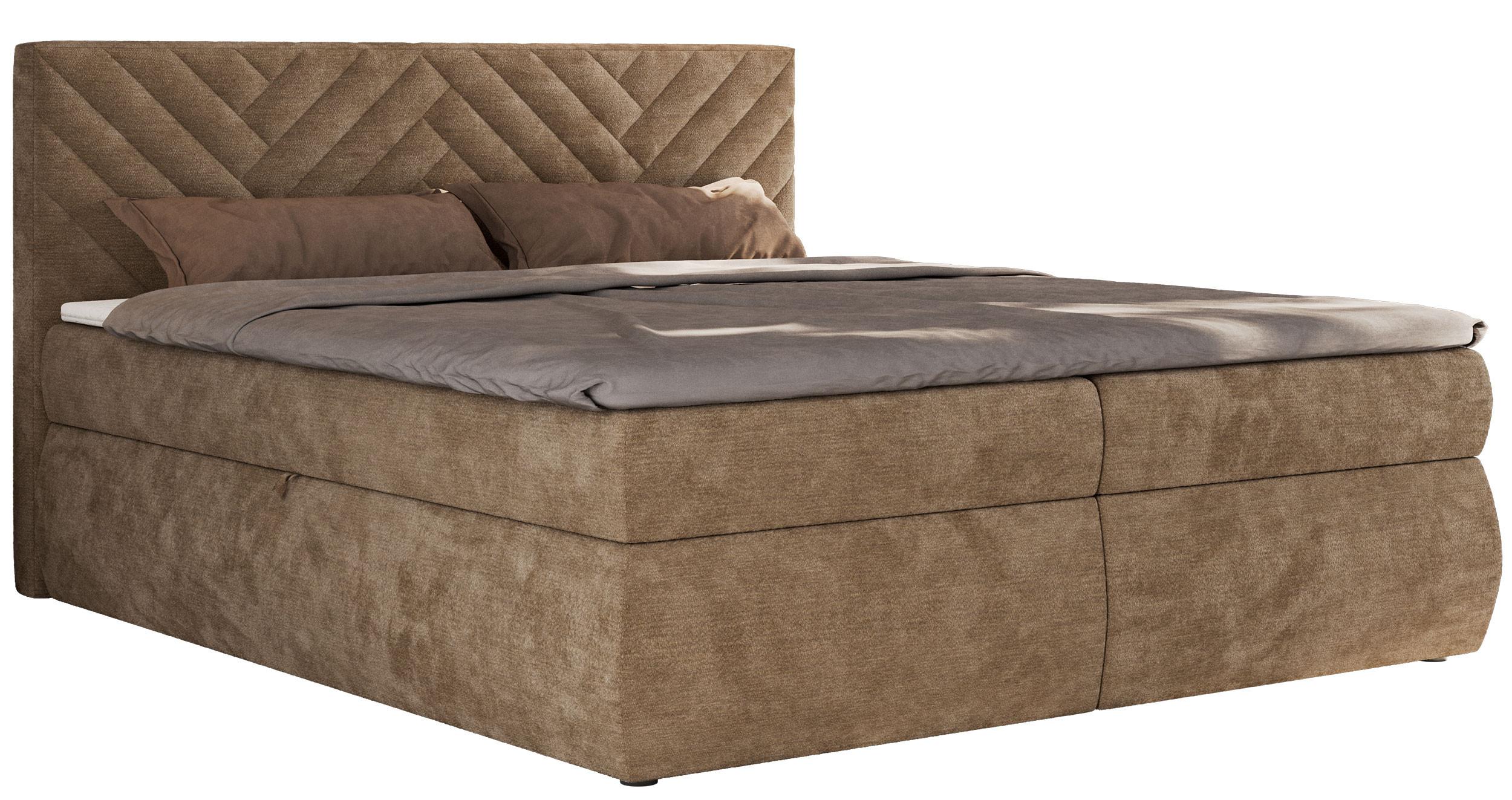 wohnli-moebel-suche-800001511857 Wohnli Möbelsuche - BOXBETT AVERTA 160/200 - Braun Schenille glatt - H3