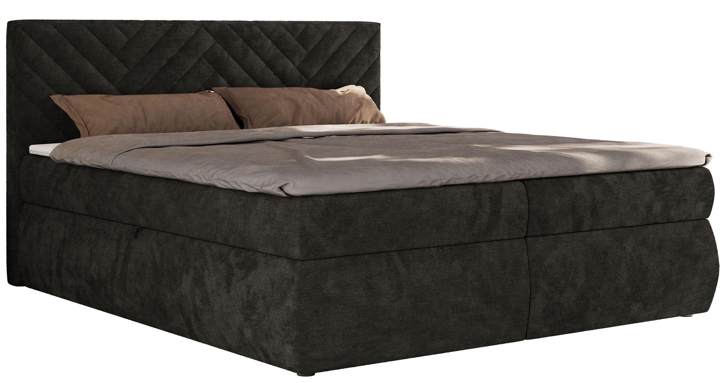 wohnli-moebel-suche-800001511865 Wohnli Möbelsuche - BOXBETT AVERTA 140/200 - Dunkelgrau Schenille glatt - H4