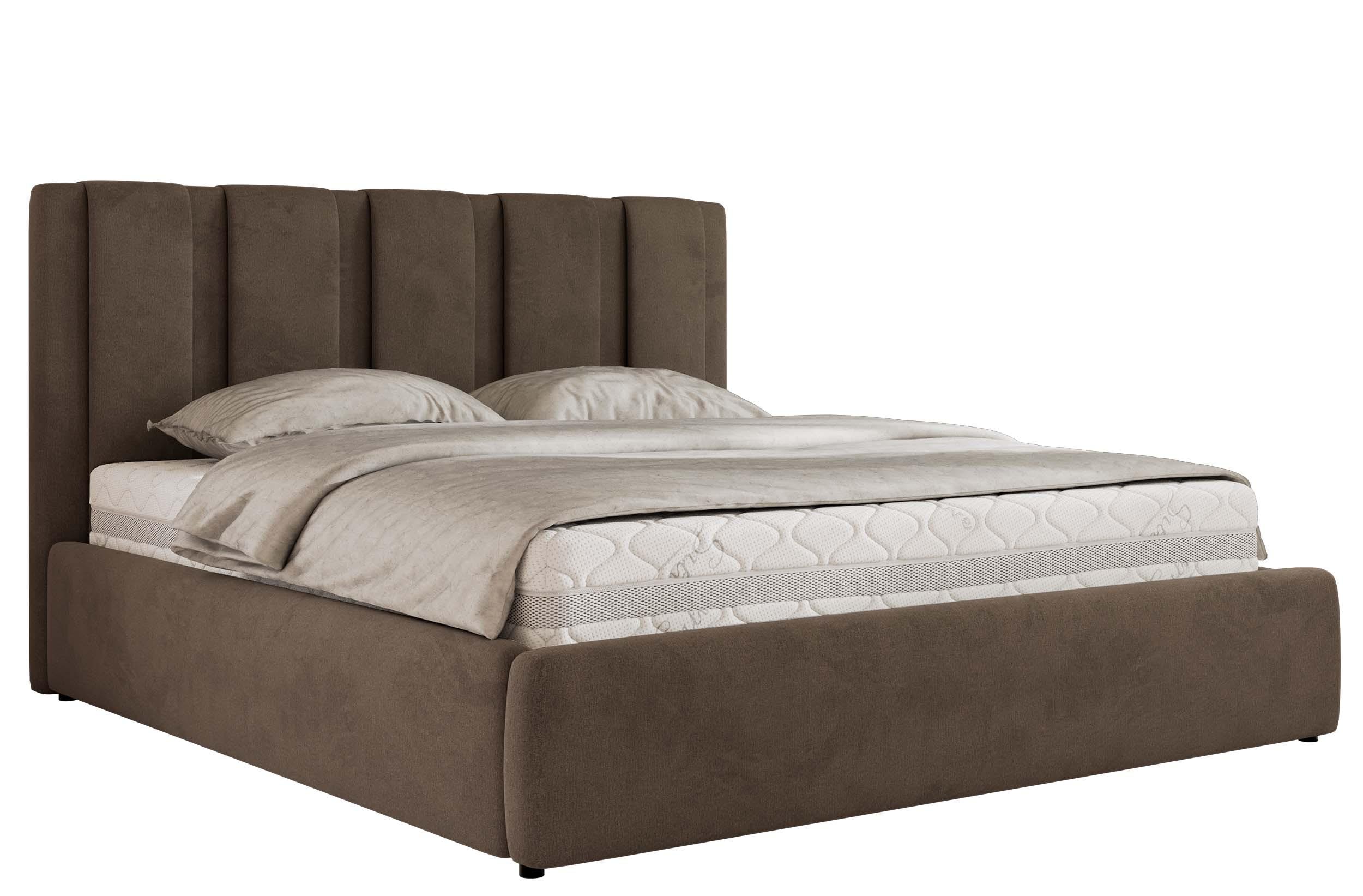 wohnli-moebel-suche-800001512118 Wohnli Möbelsuche - POLSTERBETT SAVINO CLASSIC 200/200 - Braun Velvet - ohne Matratze