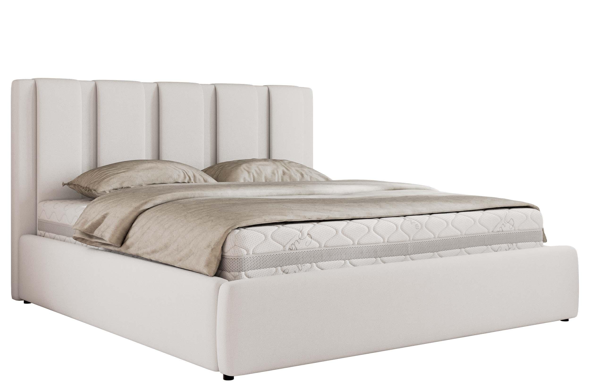 wohnli-moebel-suche-800001512359 Wohnli Möbelsuche - POLSTERBETT SAVINO CLASSIC 180/200 - Weiß Kunstleder - Pocket-Matratze
