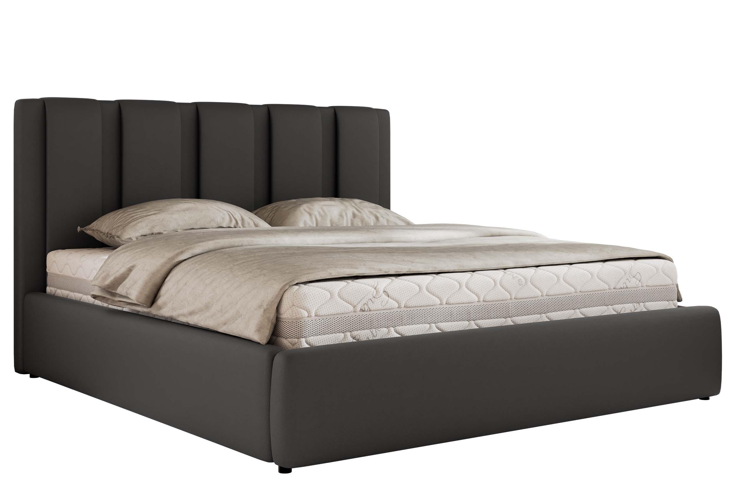 wohnli-moebel-suche-800001512369 Wohnli Möbelsuche - POLSTERBETT SAVINO CLASSIC 200/200 - Grau Kunstleder - Schaum-Matratze