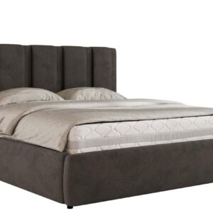 Wohnli Möbelsuche - POLSTERBETT SAVINO CLASSIC 140/200 - Dunkelgrau Velvet - Pocket-Matratze