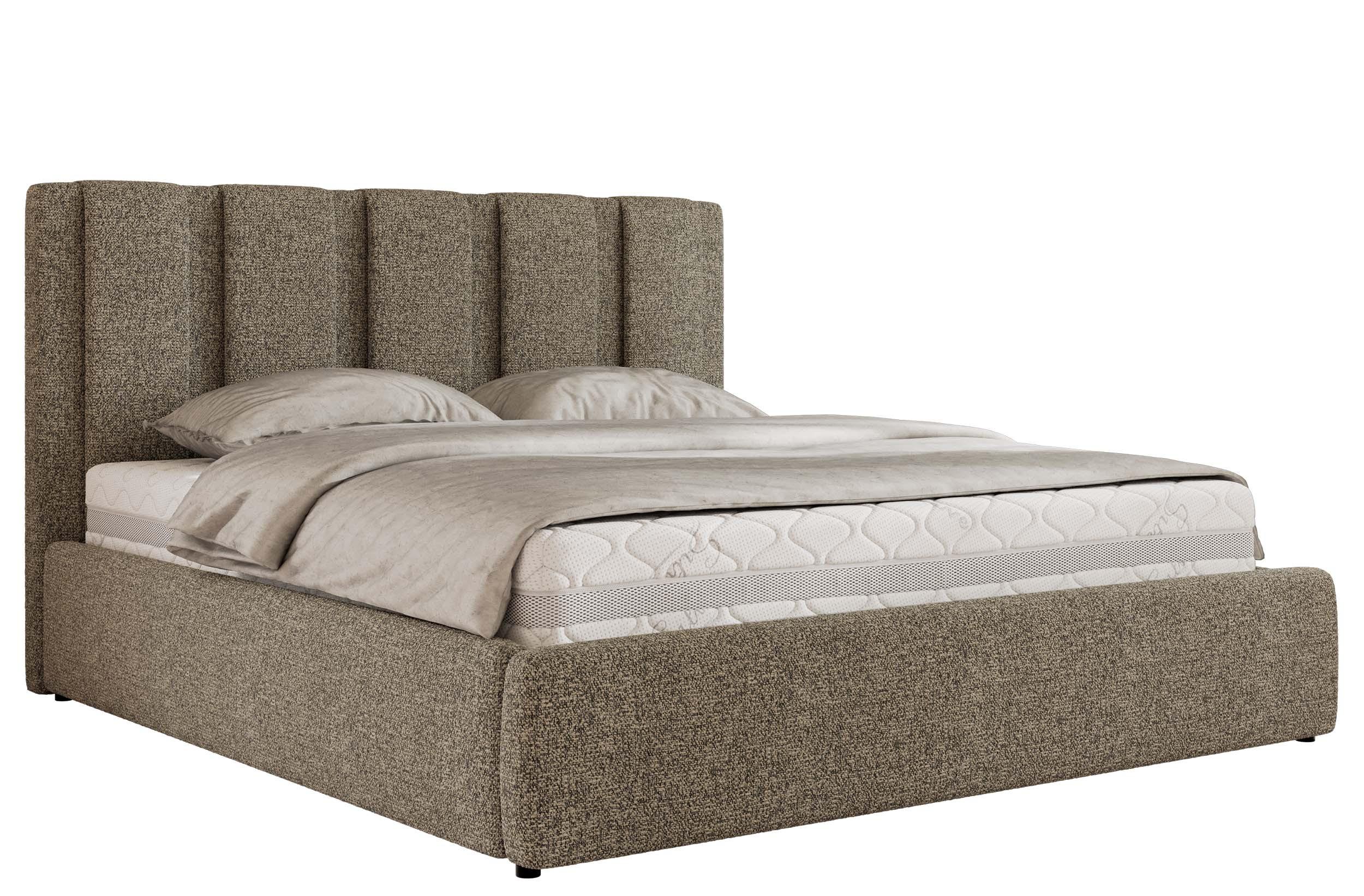 wohnli-moebel-suche-800001512405 Wohnli Möbelsuche - POLSTERBETT SAVINO CLASSIC 180/200 - Grau Struktur - Pocket-Matratze