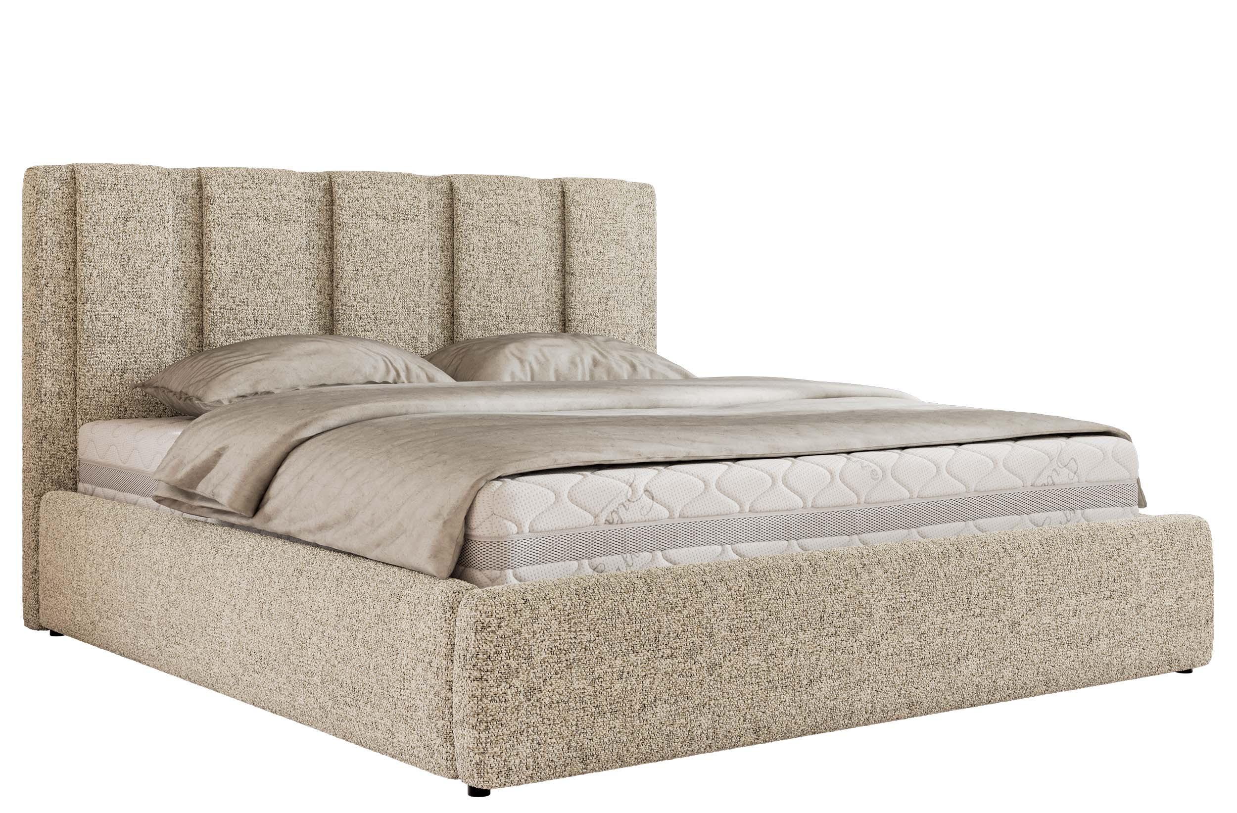 wohnli-moebel-suche-800001512549 Wohnli Möbelsuche - POLSTERBETT SAVINO CLASSIC 200/200 - Beige Struktur - Multipocket-Matratze