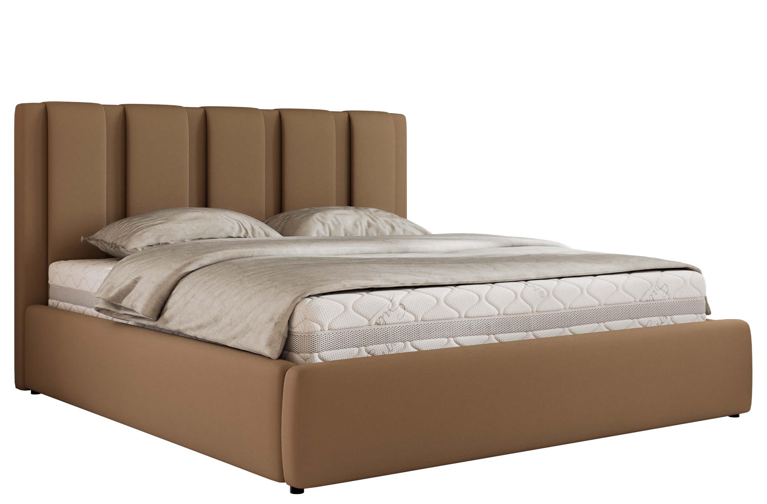 wohnli-moebel-suche-800001512559 Wohnli Möbelsuche - POLSTERBETT SAVINO CLASSIC 200/200 - Braun Kunstleder - Schaum-Matratze