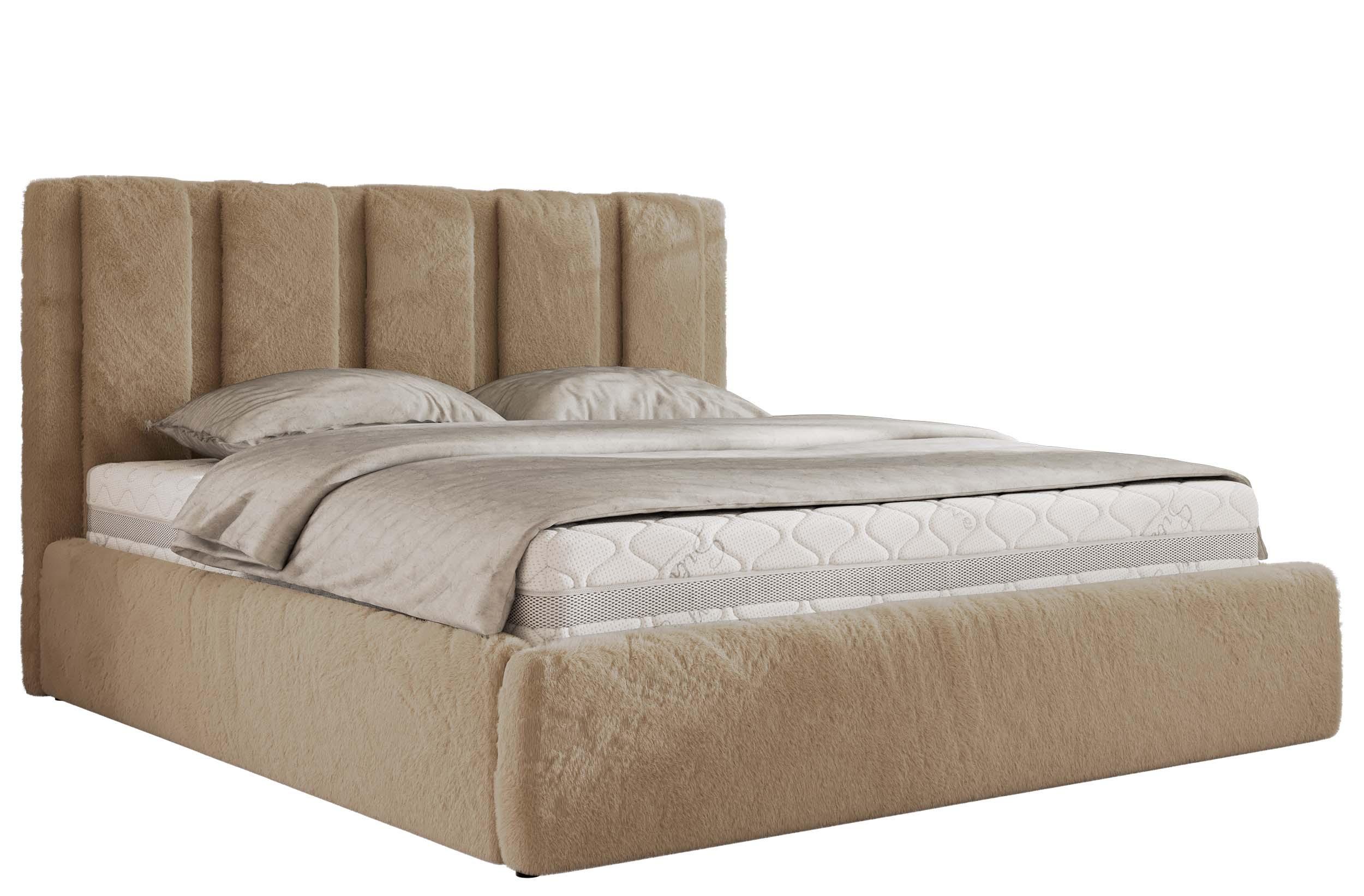 wohnli-moebel-suche-800001512642 Wohnli Möbelsuche - POLSTERBETT SAVINO CLASSIC 200/200 - Beige Plüsch - ohne Matratze