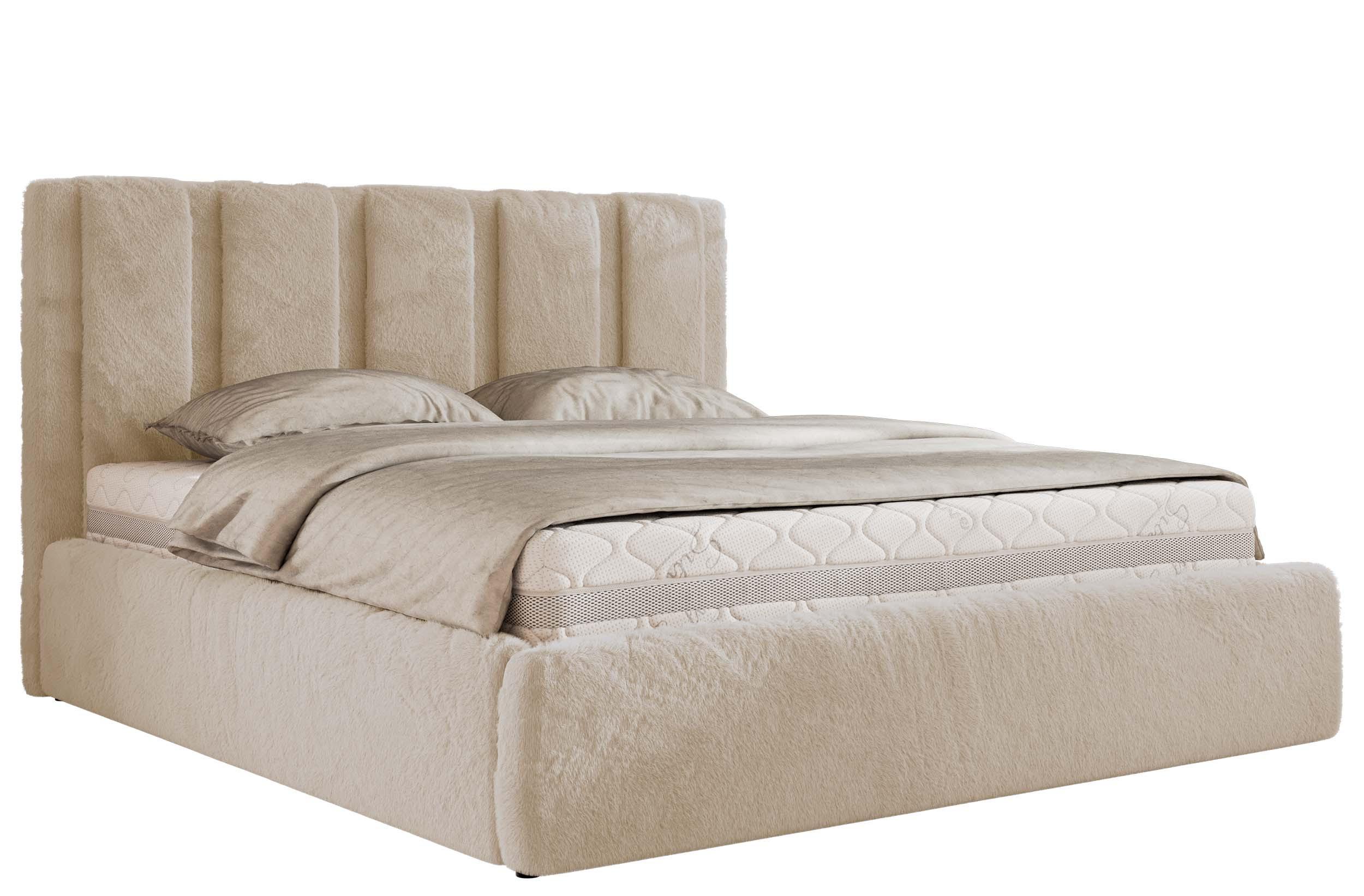 wohnli-moebel-suche-800001512695 Wohnli Möbelsuche - POLSTERBETT SAVINO CLASSIC 200/200 - Creme Plüsch - Multipocket-Matratze