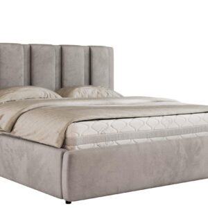Wohnli Möbelsuche - POLSTERBETT SAVINO CLASSIC 140/200 - Hellgrau Velvet - ohne Matratze