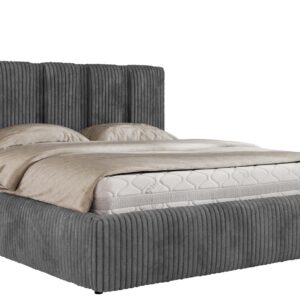Wohnli Möbelsuche - POLSTERBETT SAVINO CLASSIC 140/200 - Grau Cord - Schaum-Matratze