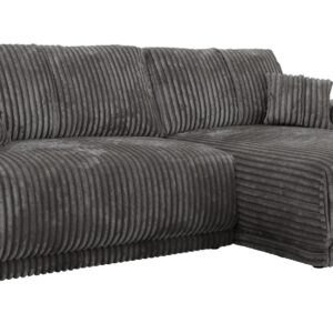 Wohnli Möbelsuche - ECKSCHLAFSOFA RINA L Grau Cord - rechts