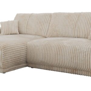 Wohnli Möbelsuche - ECKSCHLAFSOFA RINA L Beige Cord - links