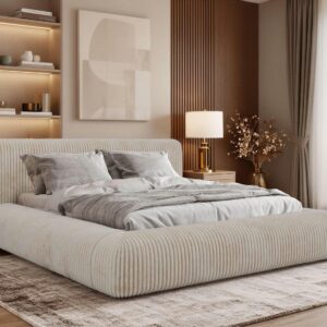POLSTERBETT TILBEA CLASSIC 180/200 - Beige Cordstoff - ohne Matratze Textil MKS Möbel > Betten > Polsterbetten Beige