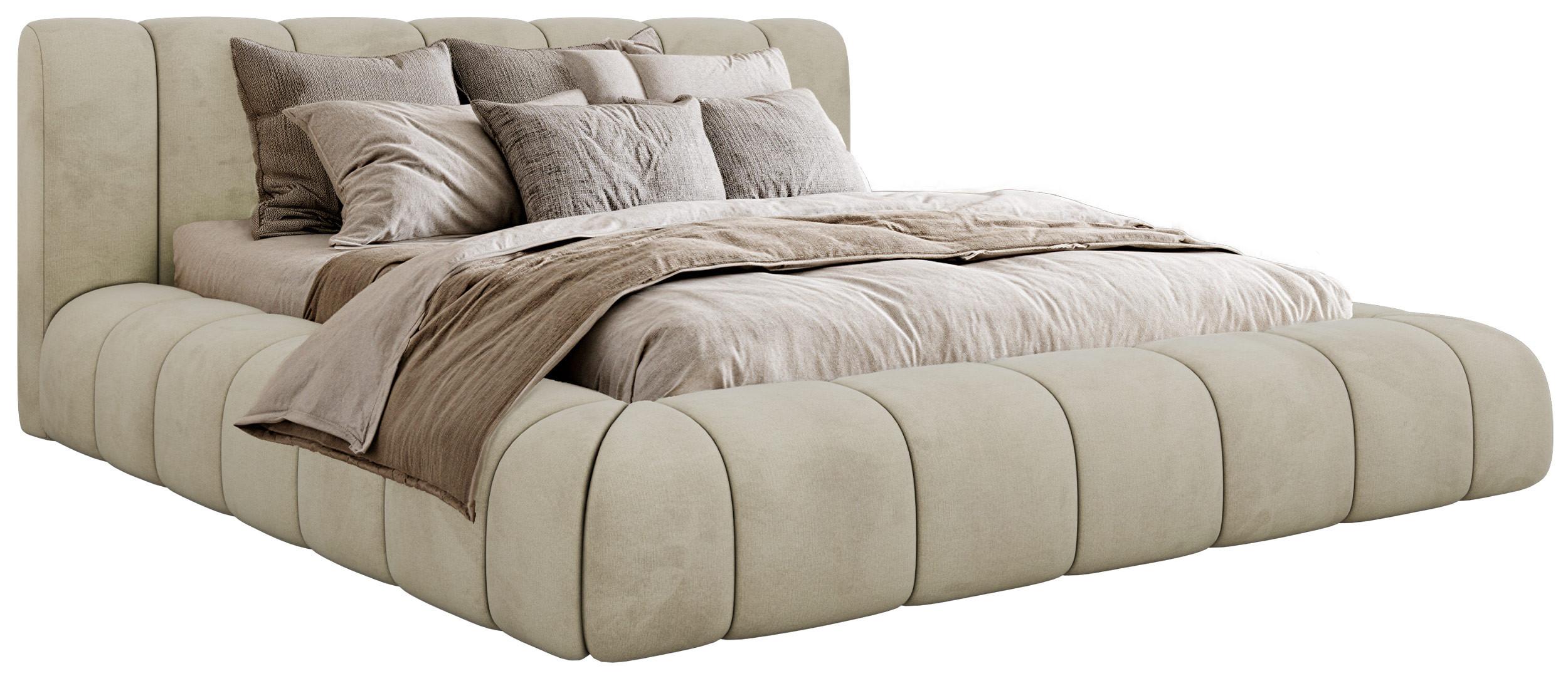 wohnli-moebel-suche-800001513353 Wohnli Möbelsuche - POLSTERBETT NUBEA CLASSIC 180/200 - Beige Velvet - Pocket-Matratze