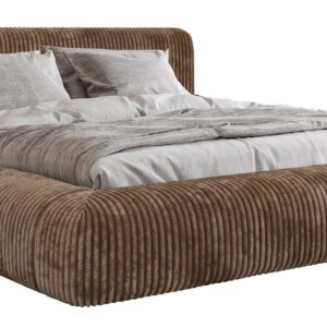 Wohnli Möbelsuche - POLSTERBETT TILBEA CLASSIC 160/200 - Braun Cordstoff - Pocket-Matratze