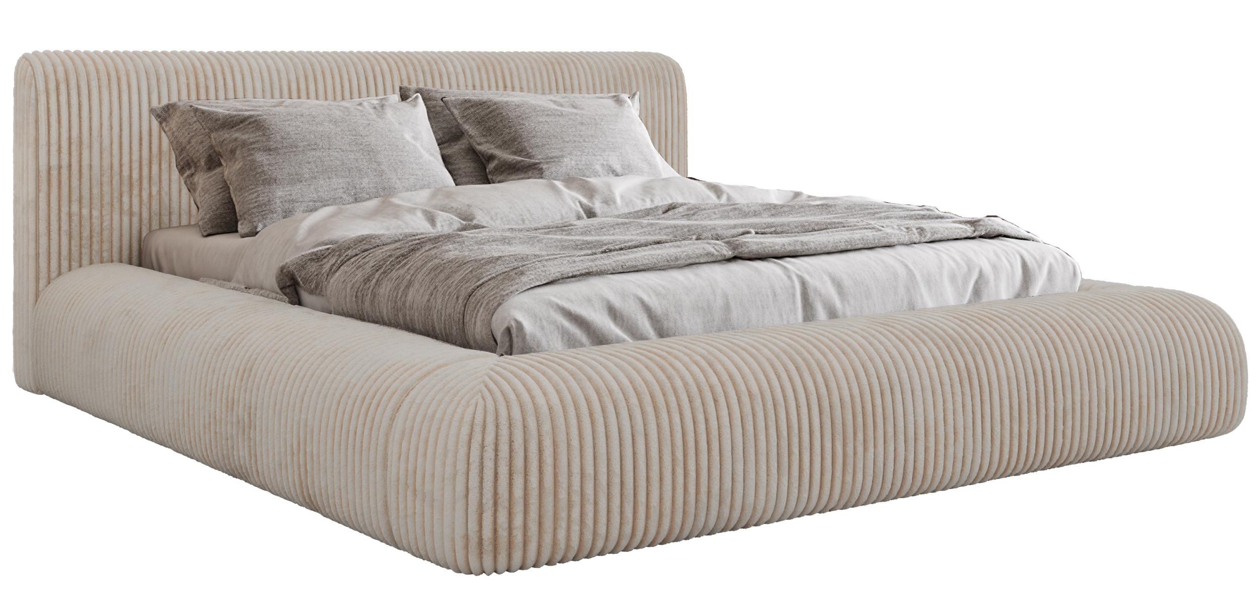wohnli-moebel-suche-800001513359 Wohnli Möbelsuche - POLSTERBETT TILBEA CLASSIC 200/200 - Beige Cordstoff - ohne Matratze