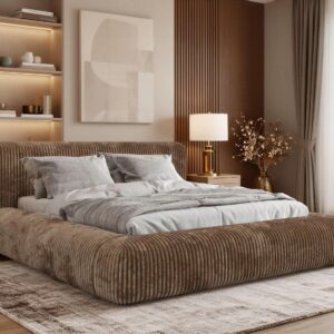 POLSTERBETT TILBEA CLASSIC 200/200 - Braun Cordstoff - Pocket-Matratze Textil MKS Möbel > Betten > Polsterbetten Braun