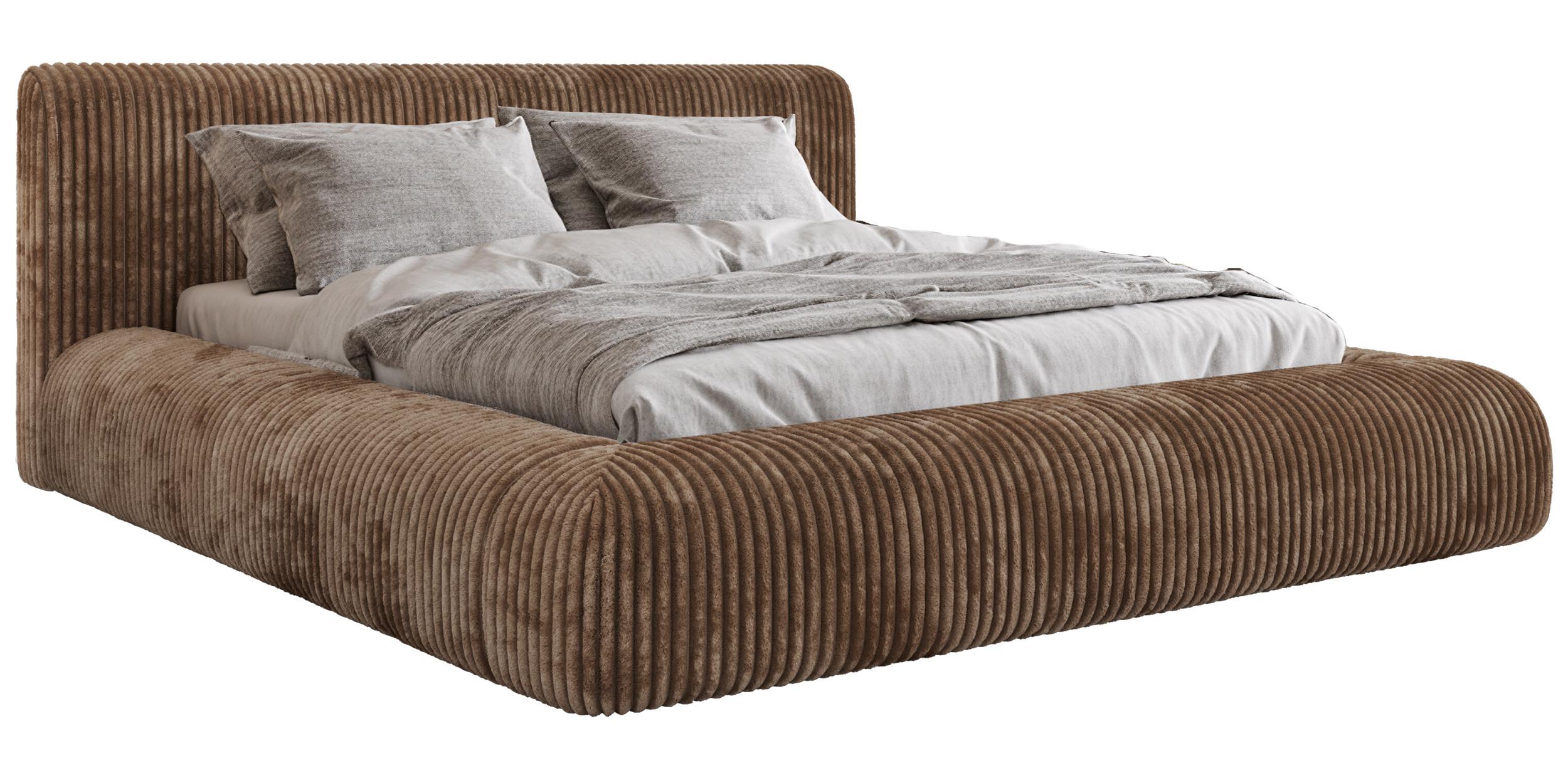 wohnli-moebel-suche-800001513378 Wohnli Möbelsuche - POLSTERBETT TILBEA CLASSIC 180/200 - Braun Cordstoff - Pocket-Matratze