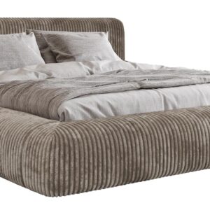 wohnli-moebel-suche-800001513379 Wohnli Möbelsuche - POLSTERBETT TILBEA CLASSIC 140/200 - Hellbraun Cordstoff - ohne Matratze