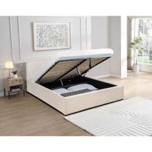 wohnli-moebel-suche-800001514458-1 BETTKASTEN 160x200 cm mit kopfteil bezogen mit beigem - livy Holz Calicosy Möbel > Betten Beige