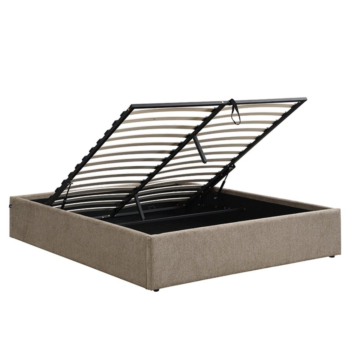 wohnli-moebel-suche-800001514464 Wohnli Möbelsuche - BETT mit Bettkasten 140 x 190 cm aus meliertem Stoff 150/36