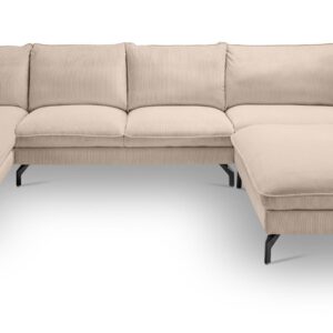 Wohnli Möbelsuche - SOFA beige Cord-Stoff 202 x 361 cm