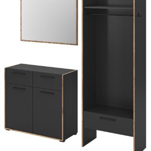 wohnli-moebel-suche-800001516060 Wohnli Möbelsuche - GARDEROBE-SET grau und Nox Eiche