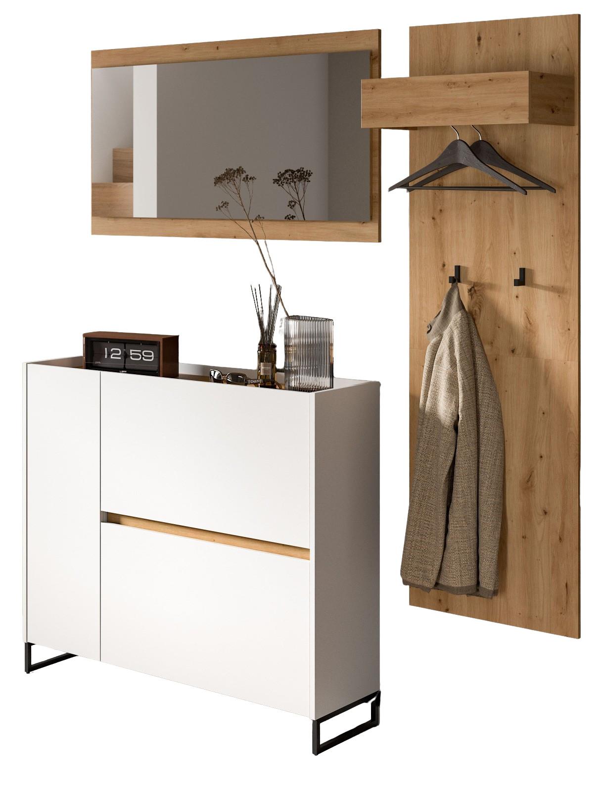 wohnli-moebel-suche-800001516072 Wohnli Möbelsuche - GARDEROBE-SET weiß und Artisan Eiche