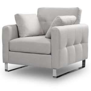 wohnli-moebel-suche-800001516146 Wohnli Möbelsuche - SESSEL hellgrau Flachgewebe 93 x 94 cm