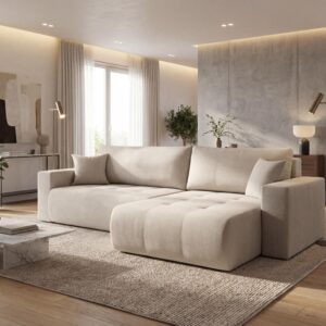 Strukturstoff Beige 277/154/83 cm