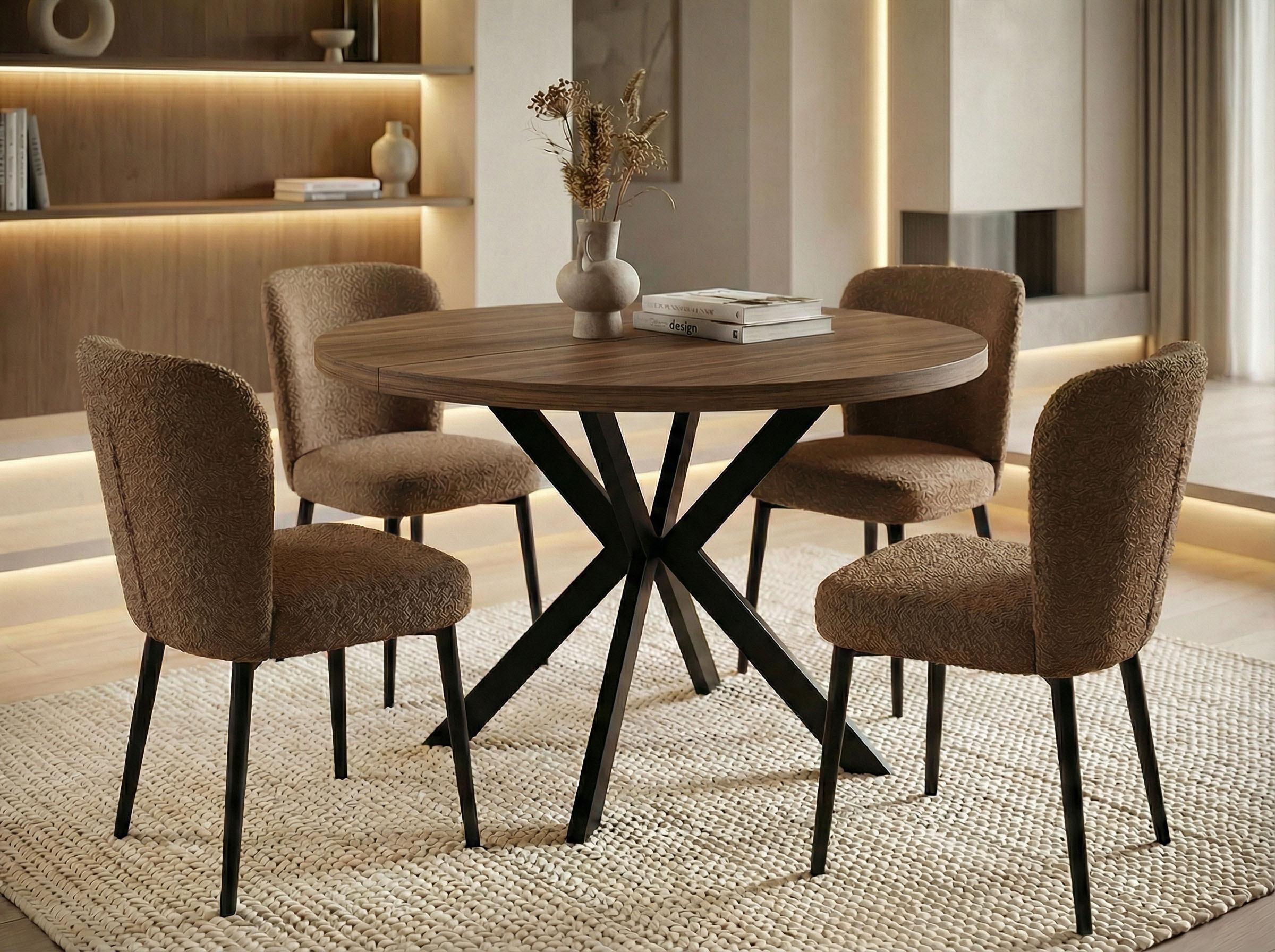 Walnuss Braun 120-200/120/76 cm