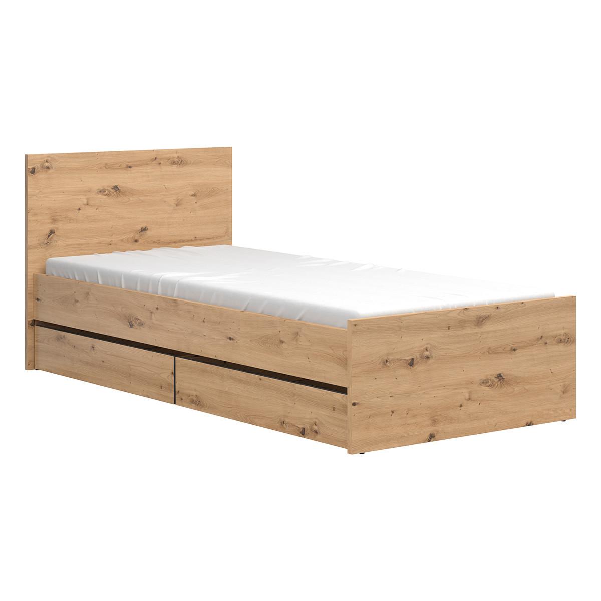Wohnli Möbelsuche - BETT 90/200 Mao Holz in Eichenoptik