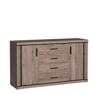 wohnli-moebel-suche-800001521497 Wohnli Möbelsuche - KOMMODE MALAGA 157/91/45cm mit 4 Schubladen 2 Türen Braun
