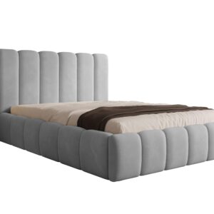 POLSTERBETT Vilo 140x200 mit Bettkasten und Stabilem Metallgestell Textil Storez24 Möbel > Betten > Polsterbetten Grau