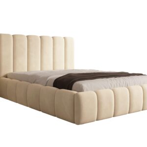 wohnli-moebel-suche-800001525007-1 POLSTERBETT Vilo 140x200 mit Bettkasten und Stabilem Metallgestell Textil Storez24 Möbel > Betten > Polsterbetten Weiß