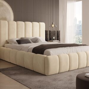 Wohnli Möbelsuche - POLSTERBETT Vilo 200x200 mit Bettkasten und Stabilem Metallgestell