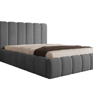 wohnli-moebel-suche-800001525068-1 POLSTERBETT Vilo 140x200 mit Bettkasten und Stabilem Metallgestell Textil Storez24 Möbel > Betten > Polsterbetten Grau